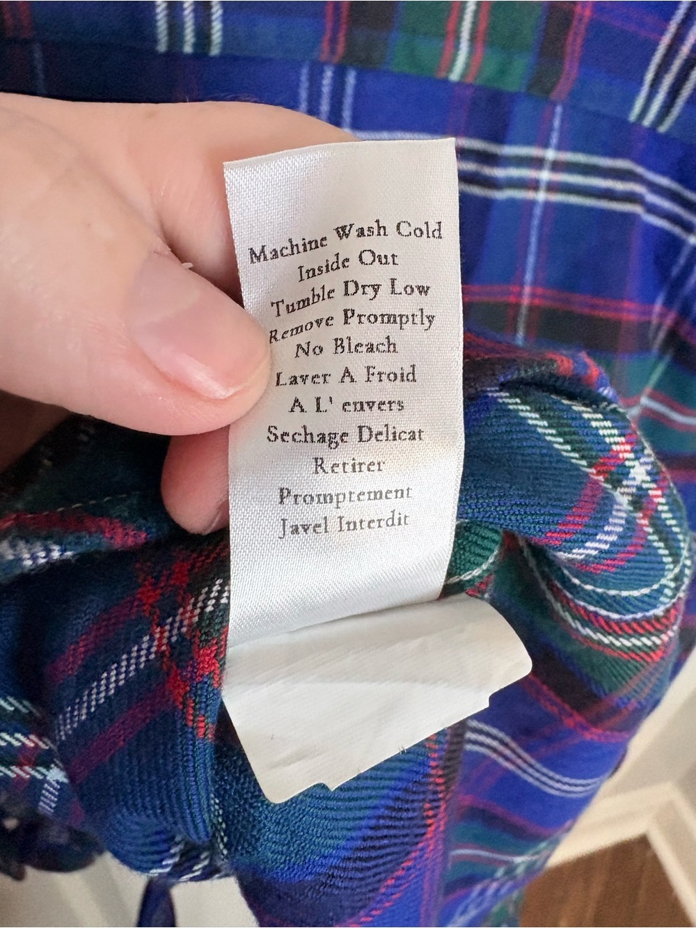 Frank & Eileen Eileen Italian Cotton Flannel Plaid Shirt Medium - Picture 10 of 10